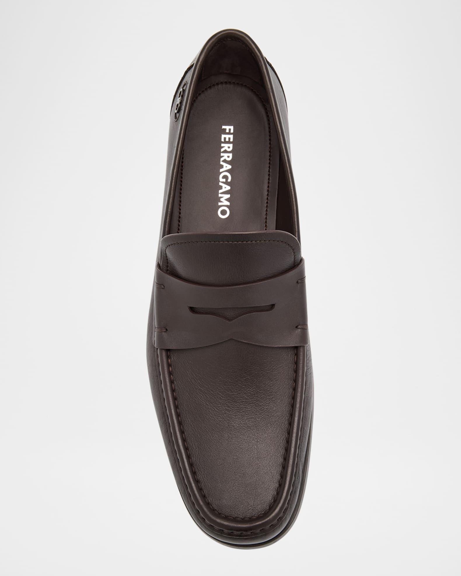 Men's Athen Leather Moc-Toe Penny Loafers Product Image