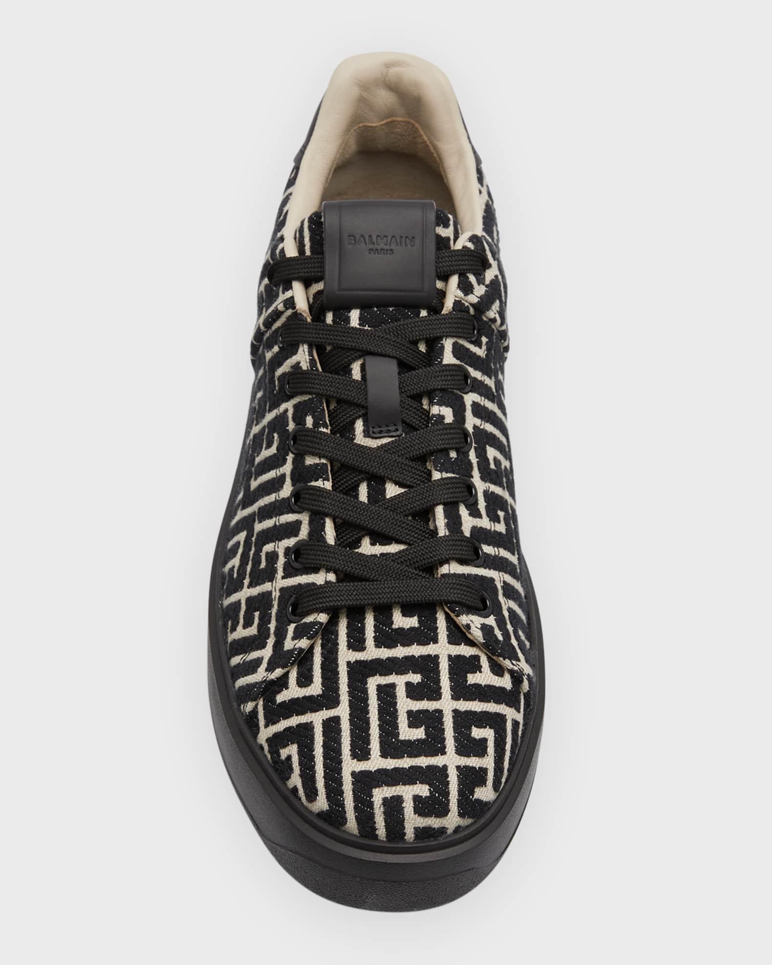 Mens B Court Monogram Jacquard Low-Top Sneakers Product Image
