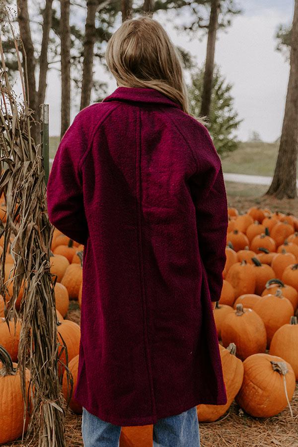 Madison Avenue Muse Boucle Button Down Coat in Windsor Wine Product Image