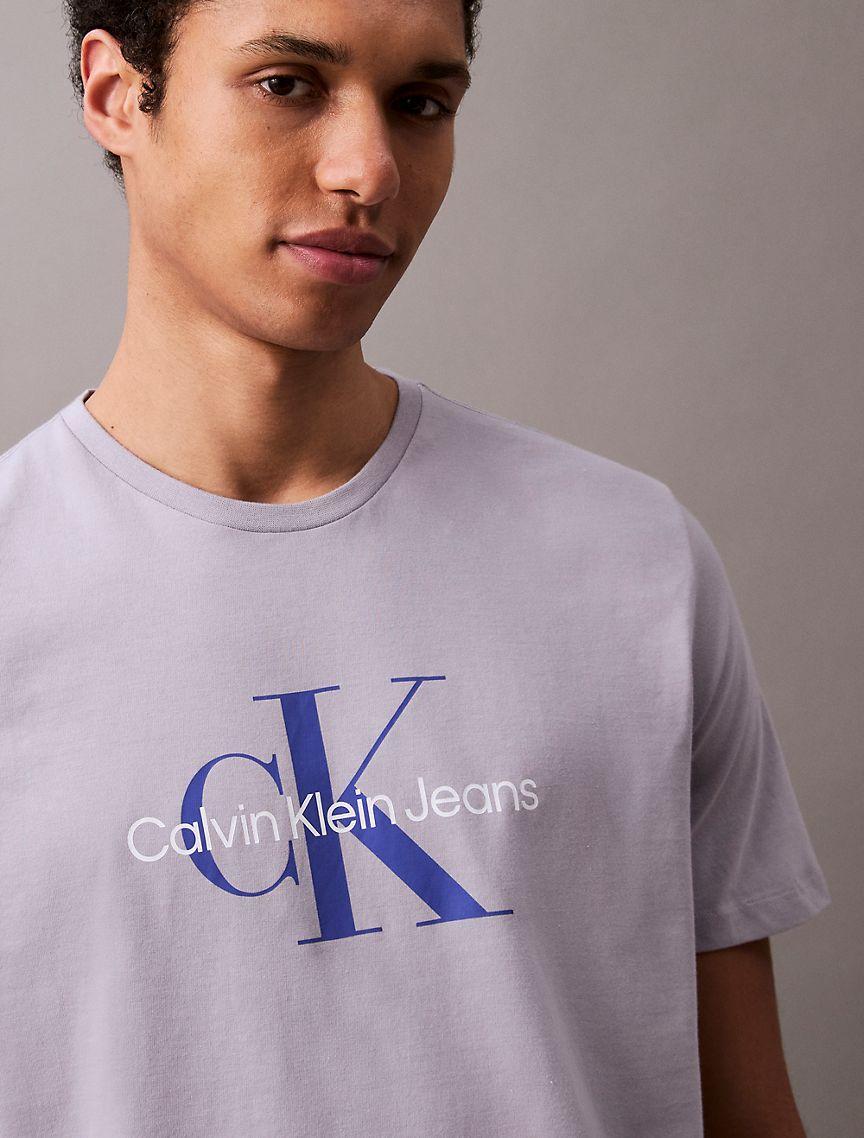 Calvin Klein Mens Monogram Logo Tee - Yellow Product Image