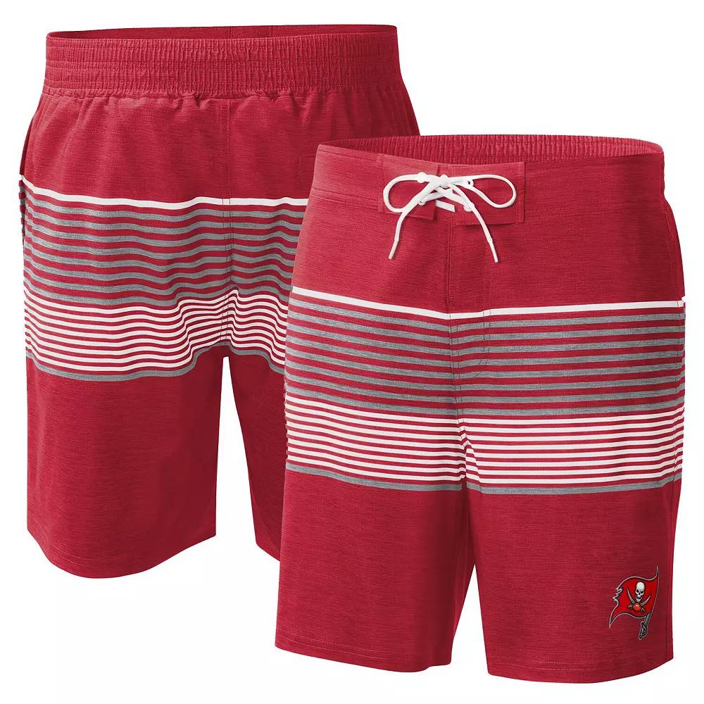 Men's G-III Sports by Carl Banks Red Tampa Bay Buccaneers Coastline Volley Swim Shorts,  Product Image