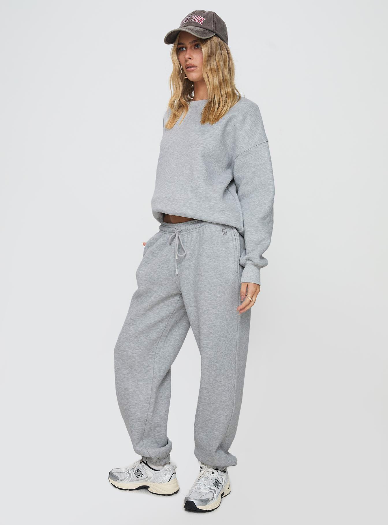 Dream Fleece Ankle Cuff Sweatpants Grey Marle Product Image