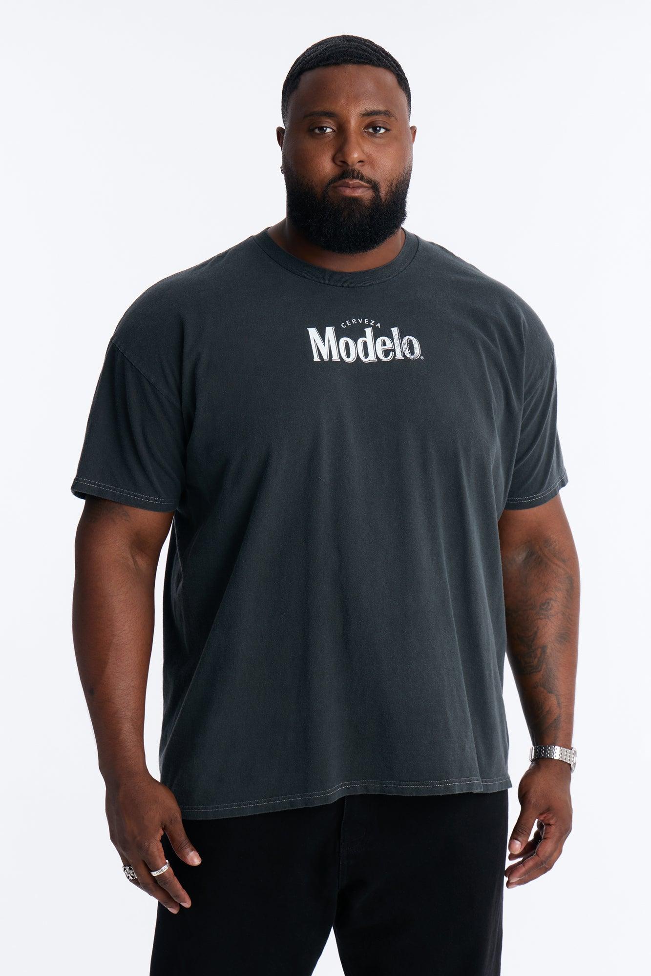 Modelo Time Vintage Oversized Short Sleeve Tee - Black Wash Male Product Image