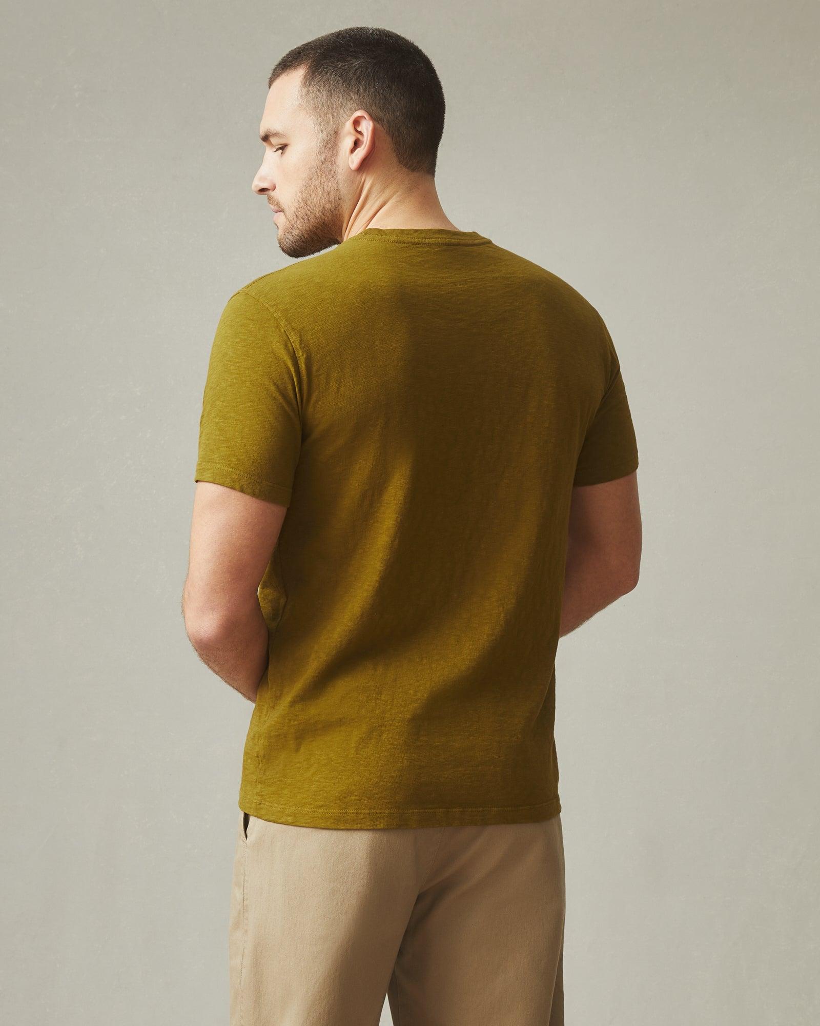 Men's Premium Slub Crew Tee - Fir Green Male Product Image