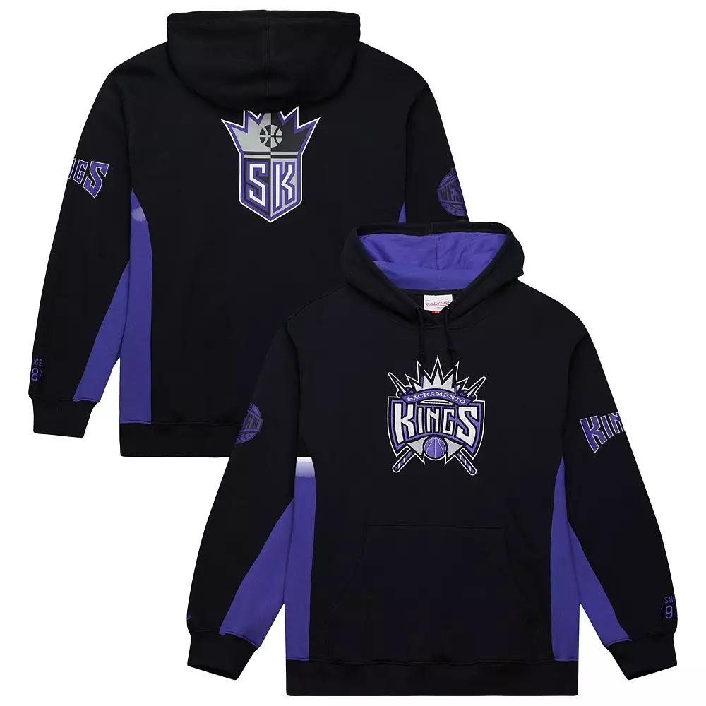 Men's Mitchell & Ness Black Sacramento Kings Hardwood Classics Team Origins Fleece Pullover Hoodie,  Product Image