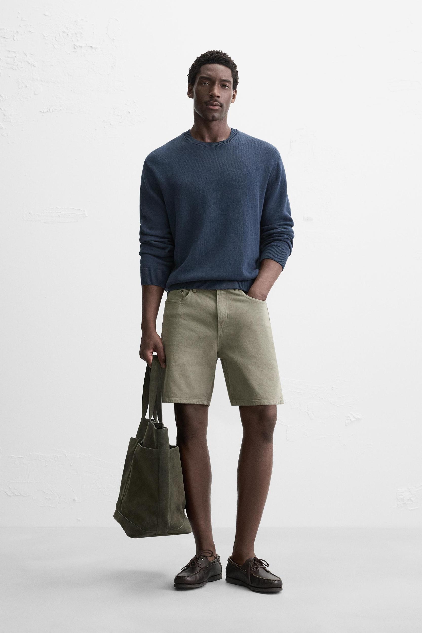 REGULAR FIT DENIM SHORTS Product Image