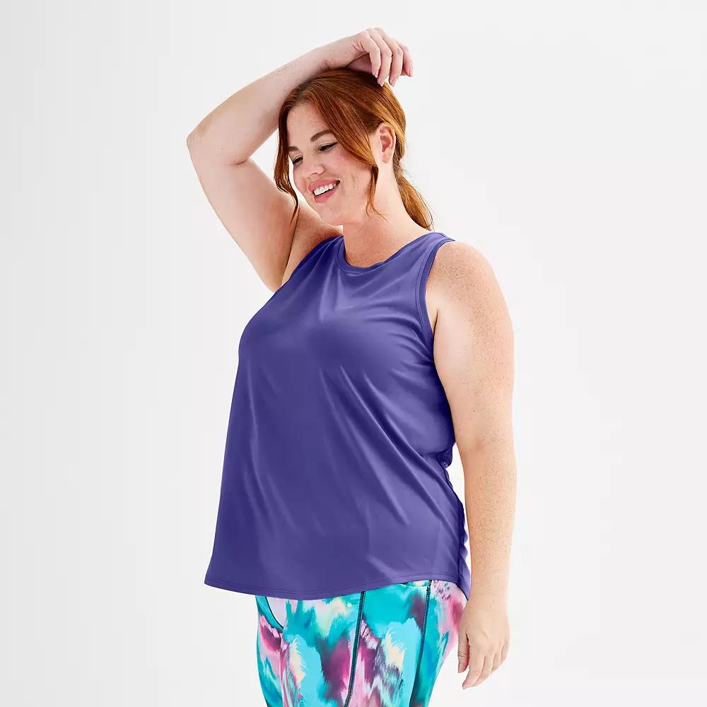Plus Size Tek Gear® Dry Tek Tank Top, Women's, Size: 4XL, Peyton Purple Product Image