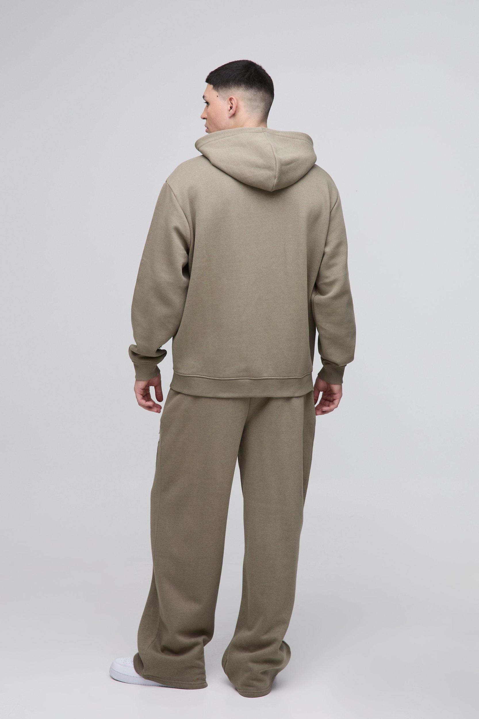 Oversized Official Raw Edge Applique Tracksuit | boohooMAN USA Product Image