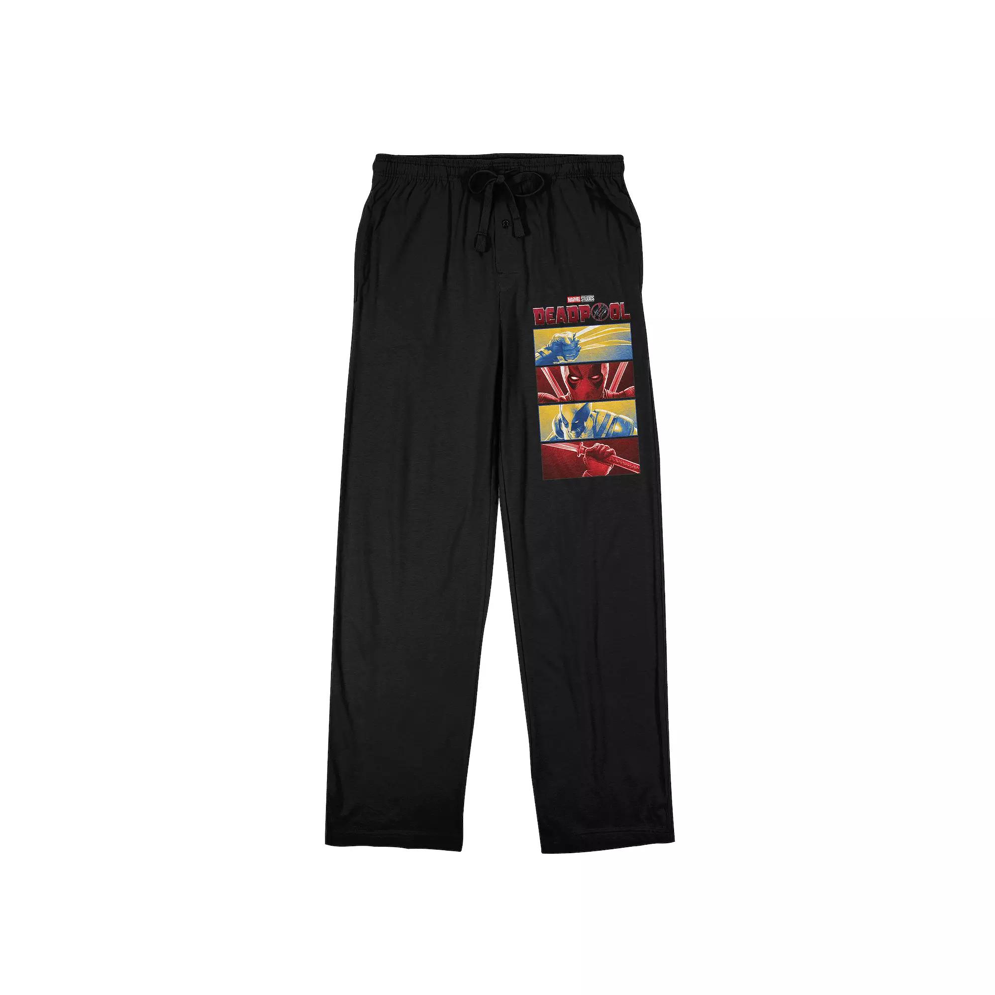 Men's Marvel Deadpool 3 Pajama Pants, Size: Large, Black Product Image
