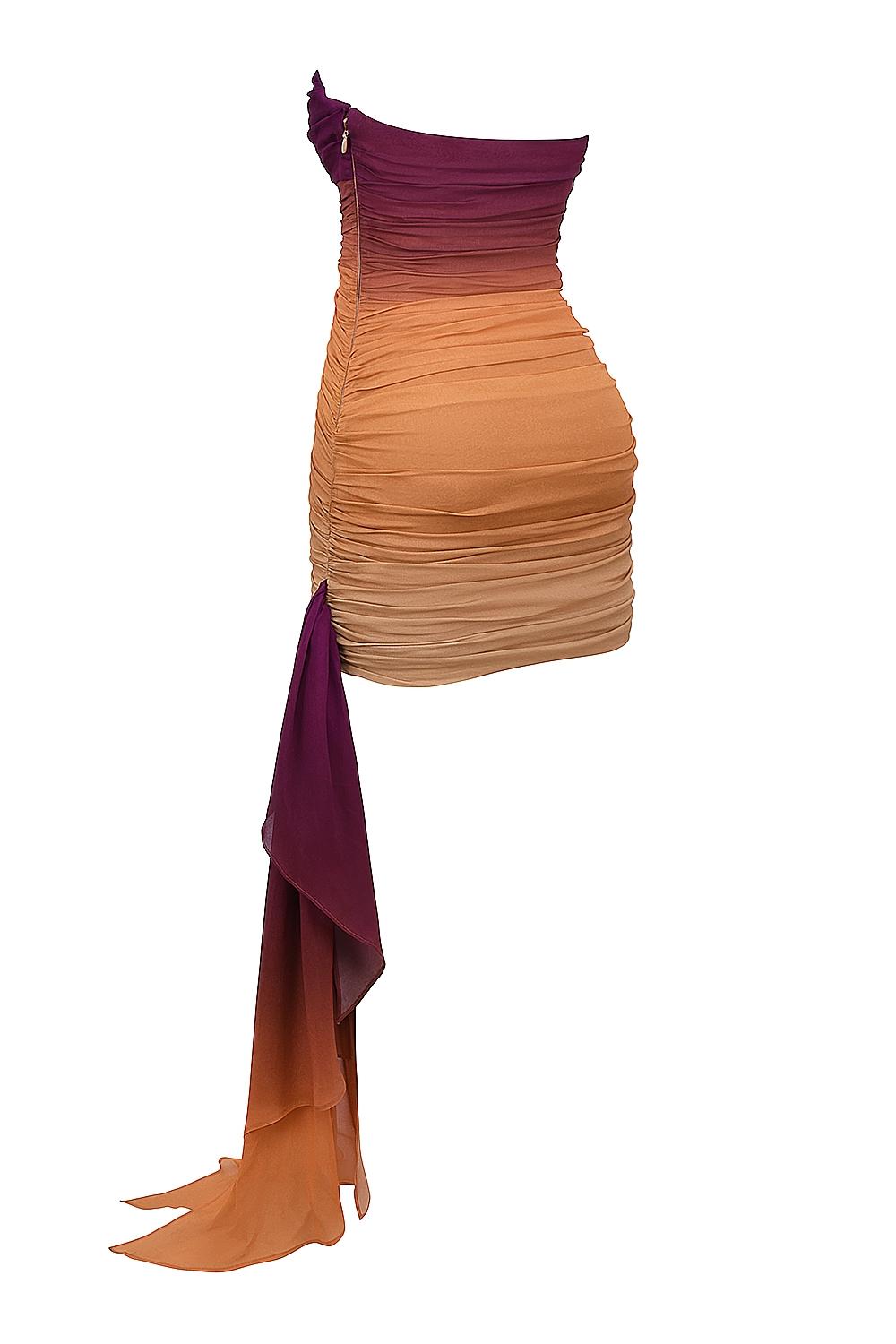 Sofie  ombre mesh strapless mini dress Product Image