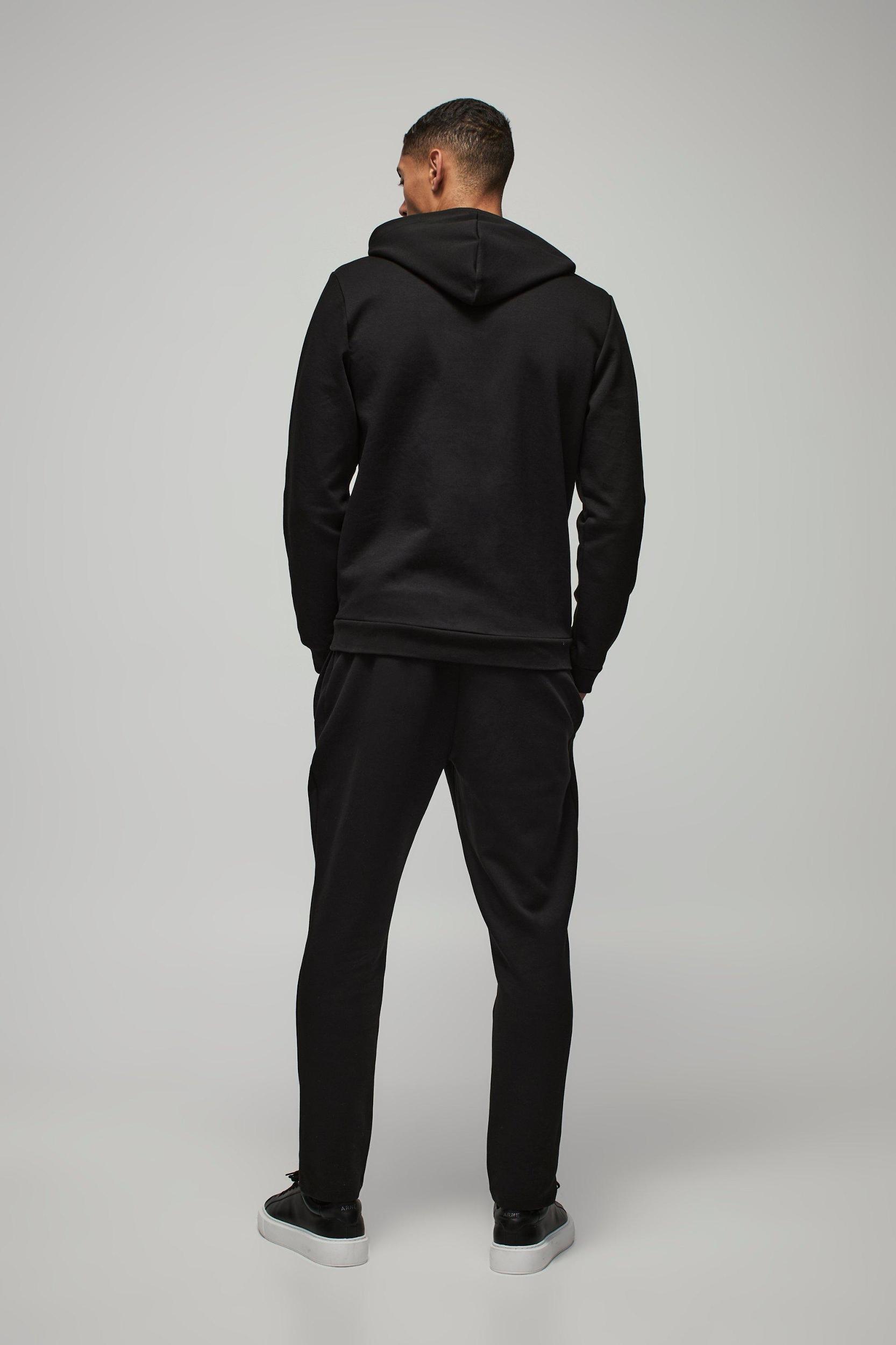 Slim Fit Peached Tapered Pintuck Sweatpants | boohooMAN USA Product Image