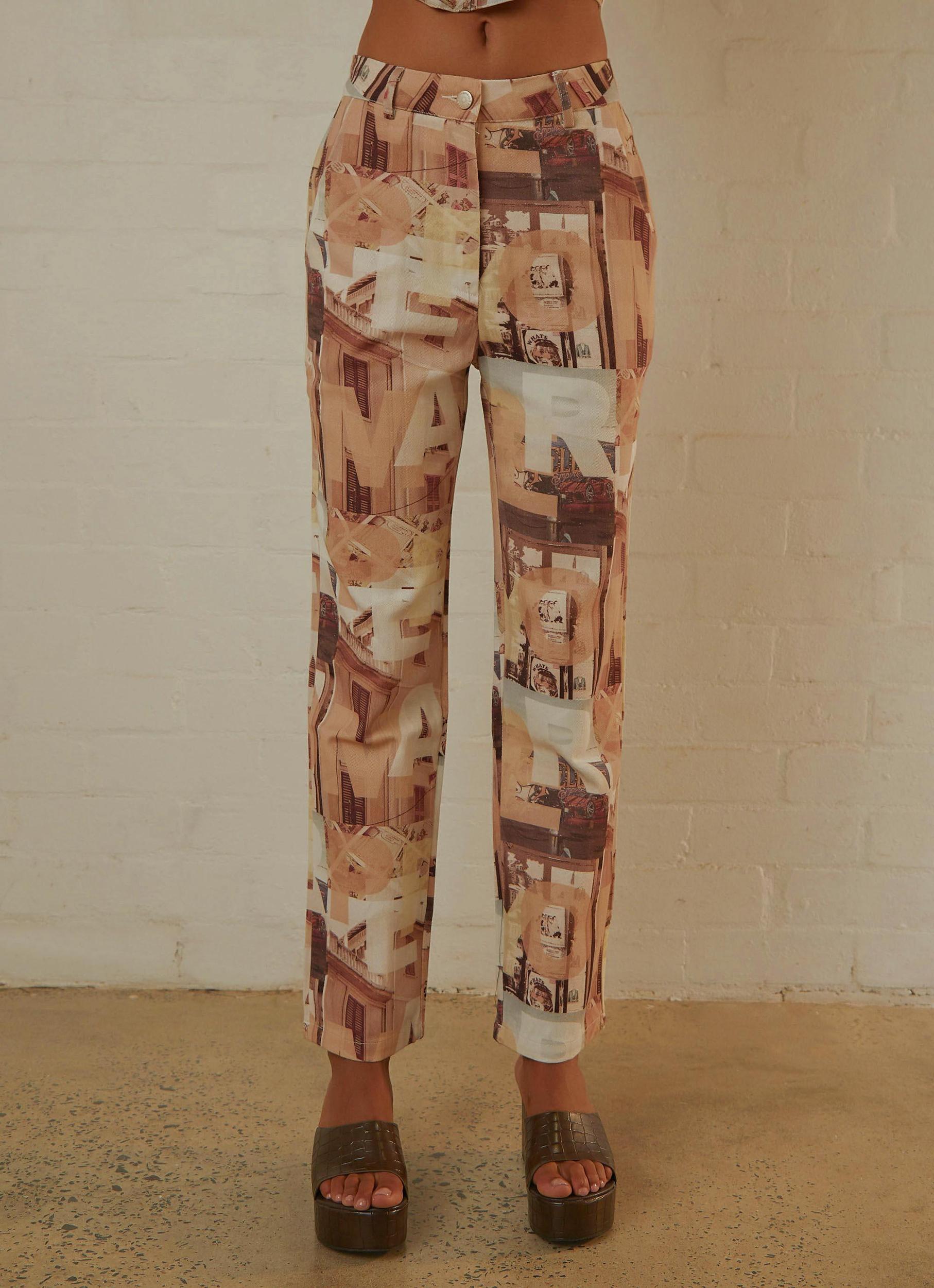 Late Nights in N.Y Pants - Neutral Film Graphic Product Image