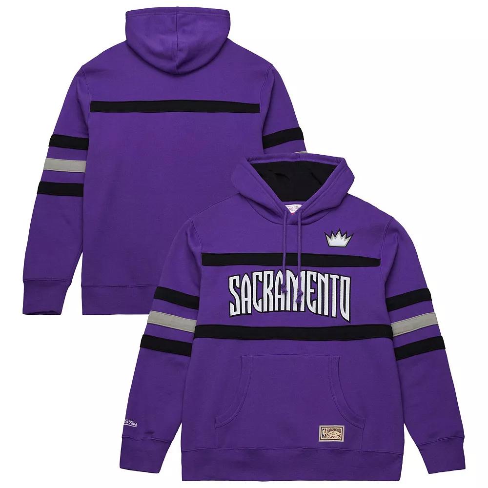 Men's Mitchell & Ness Purple Sacramento Kings Hardwood Classics Nights Head Coach Pullover Hoodie,  Product Image