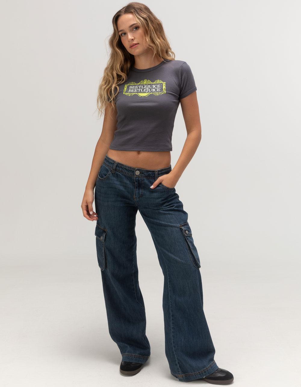 BEETLEJUICE Womens Baby Tee - BLACK Product Image