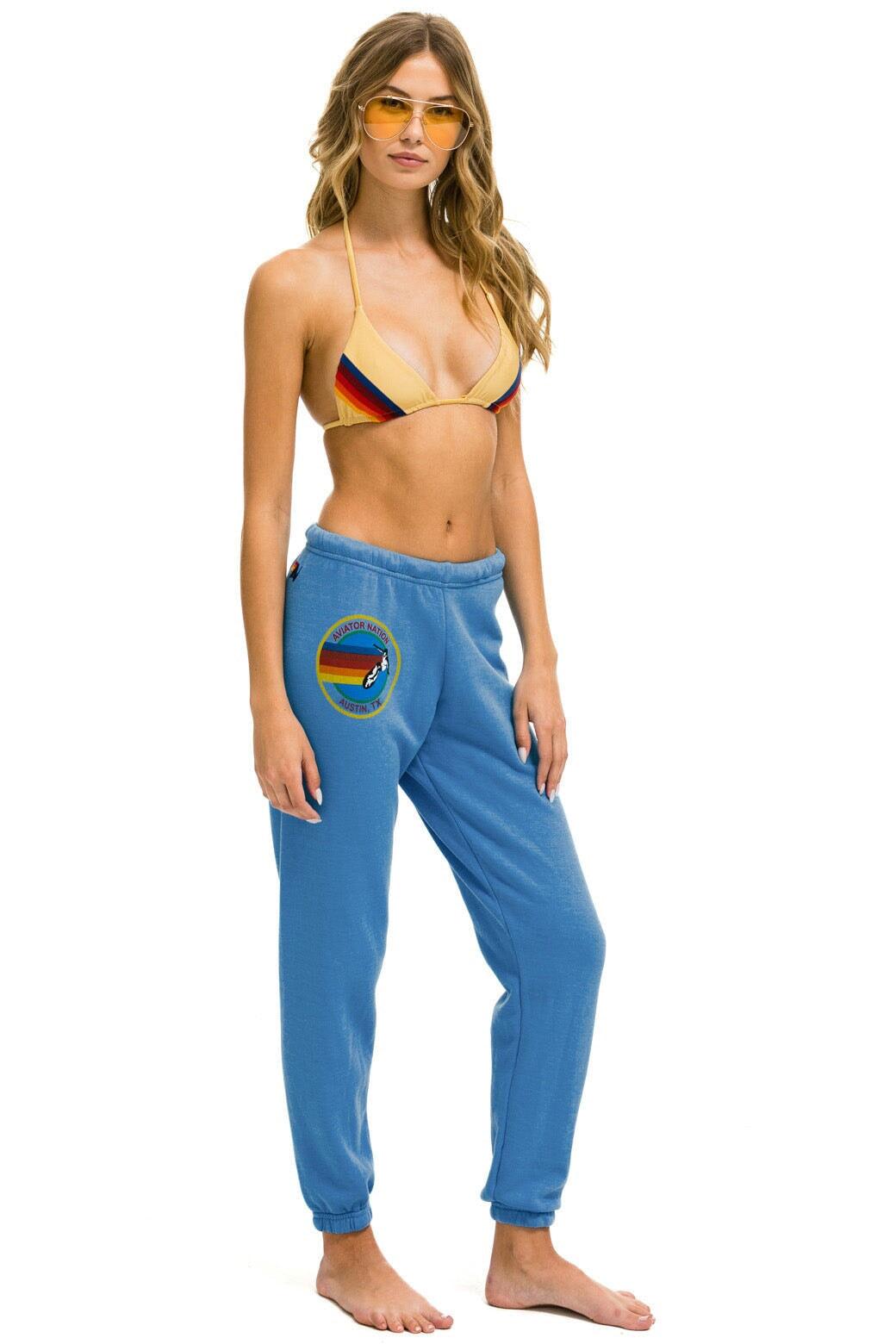 AVIATOR NATION ASPEN SWEATPANTS - COBALT Female Product Image