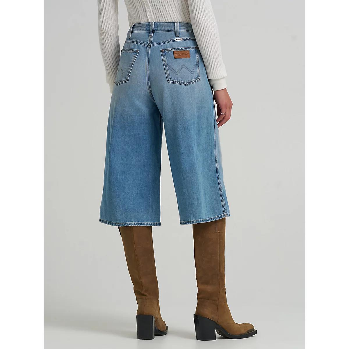 Women's Denim Culotte in Shimmerstone Product Image