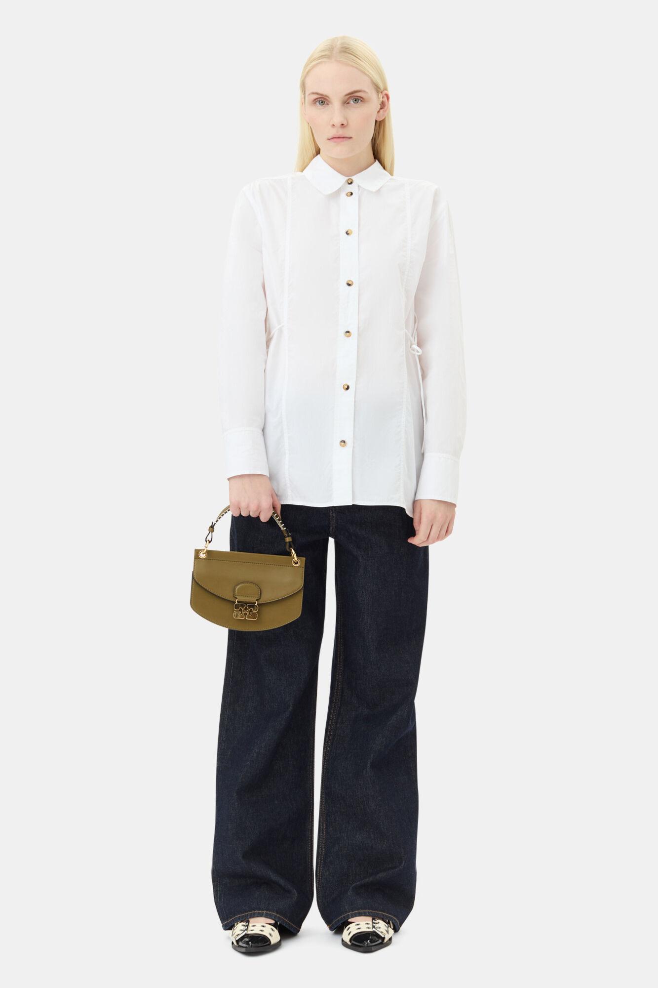 Black and Ivory Feminine Buckle Ballerinas Product Image