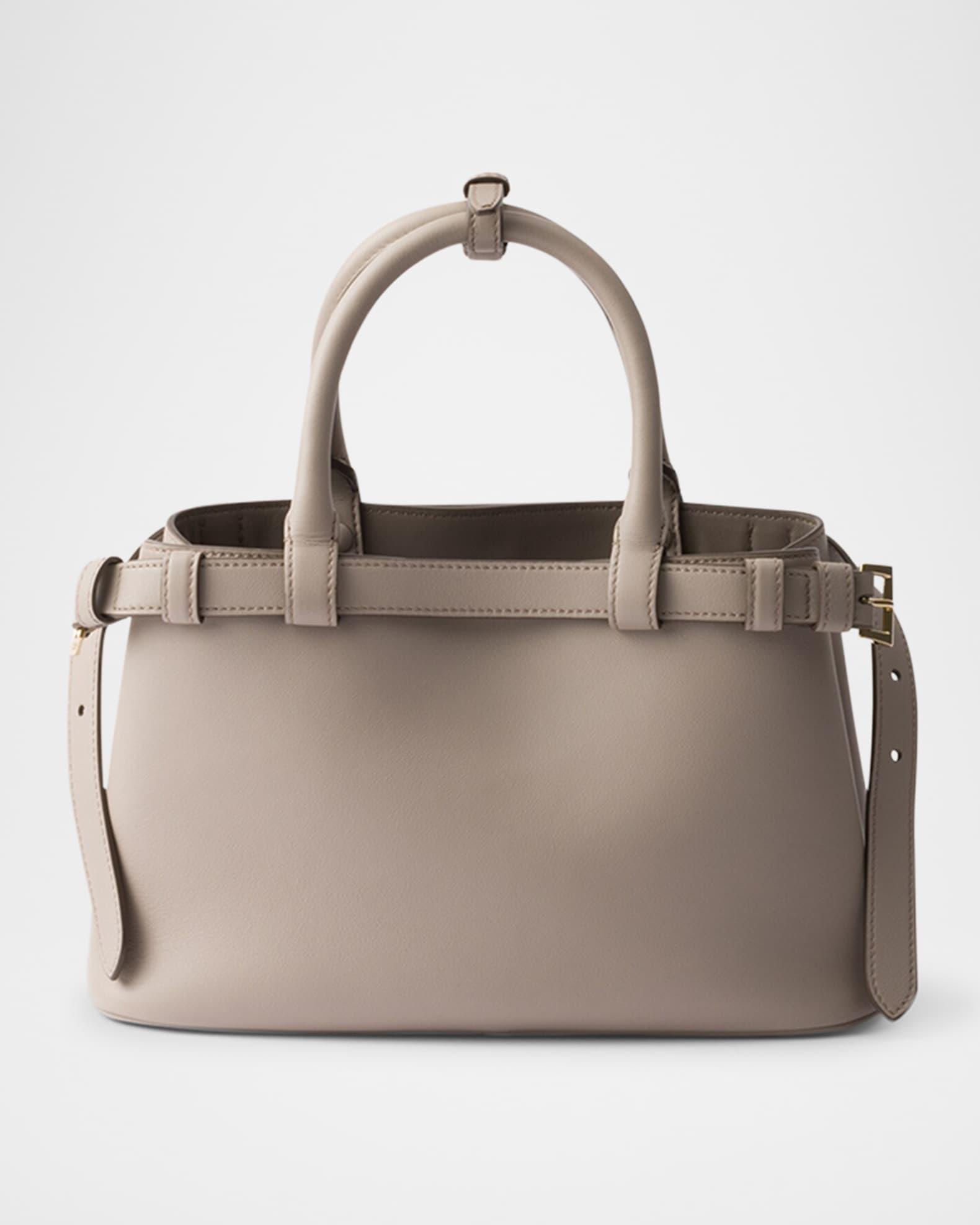 Small Buckle Leather Handbag with Double Belt Product Image