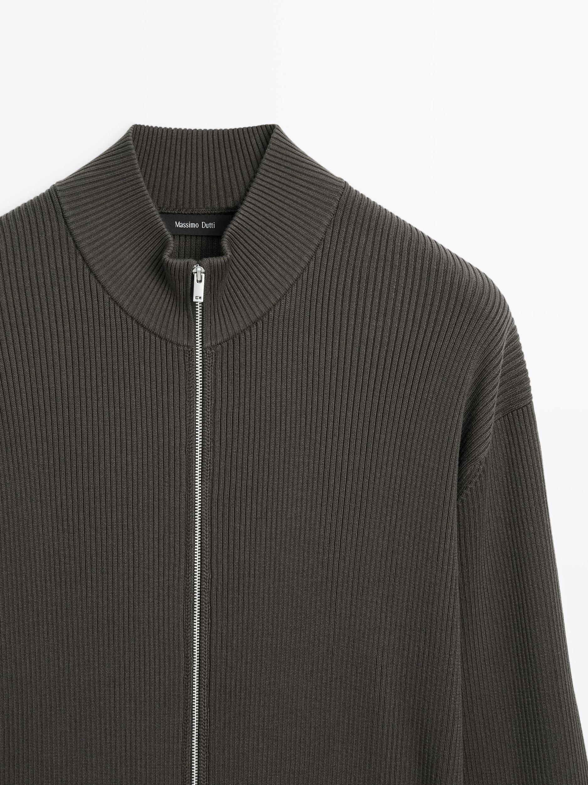 100% cotton zip cardigan Product Image