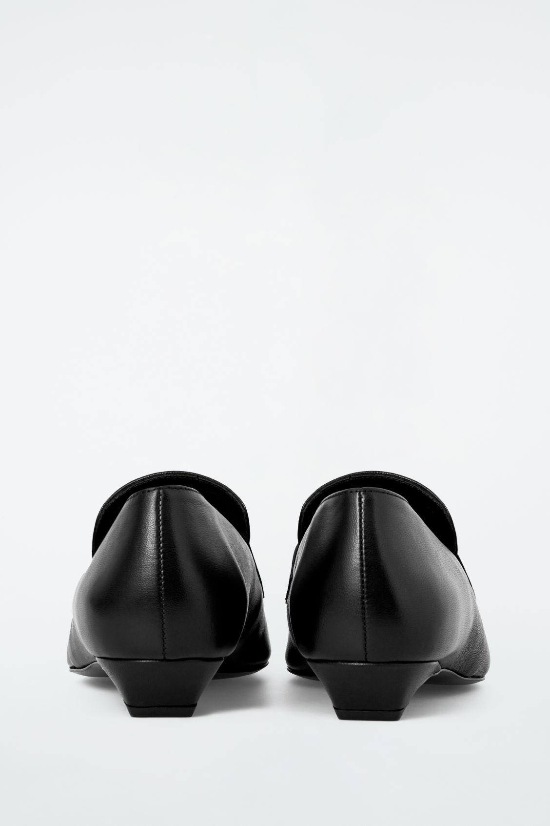 TASSELED LEATHER KITTEN-HEEL LOAFERS Product Image