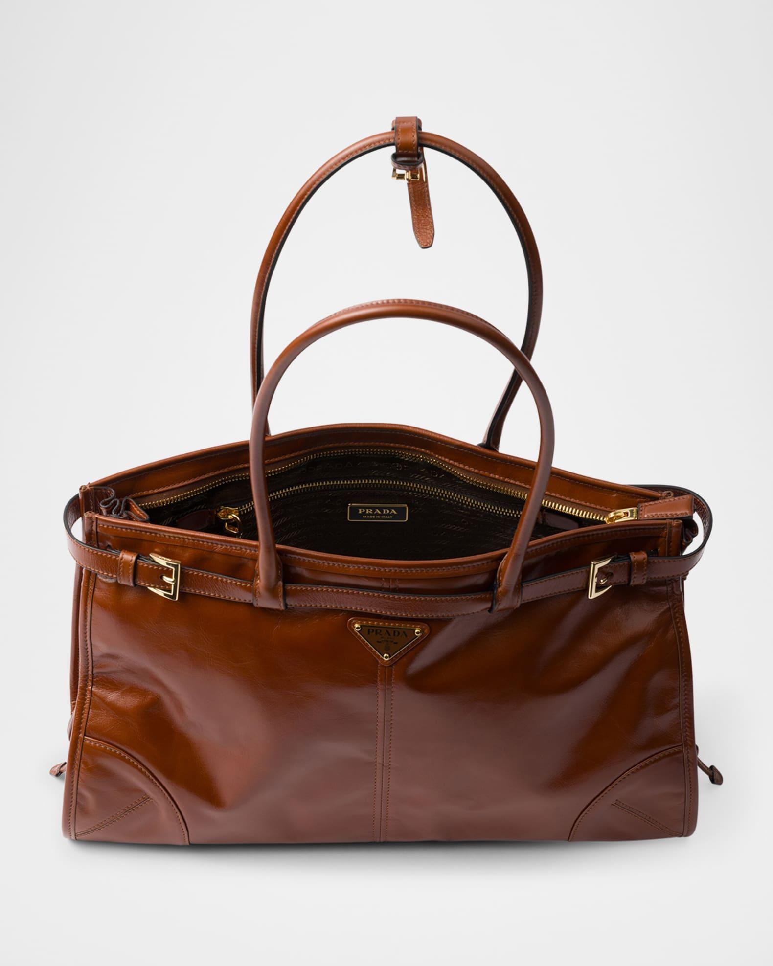 Large Buckle Leather Shoulder Bag Product Image