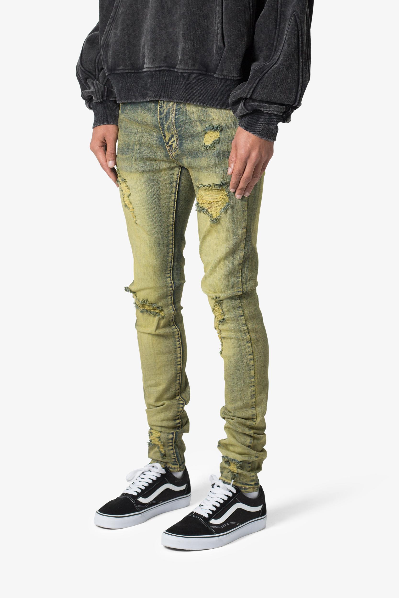 X609 Algae Skinny Denim - Green Product Image