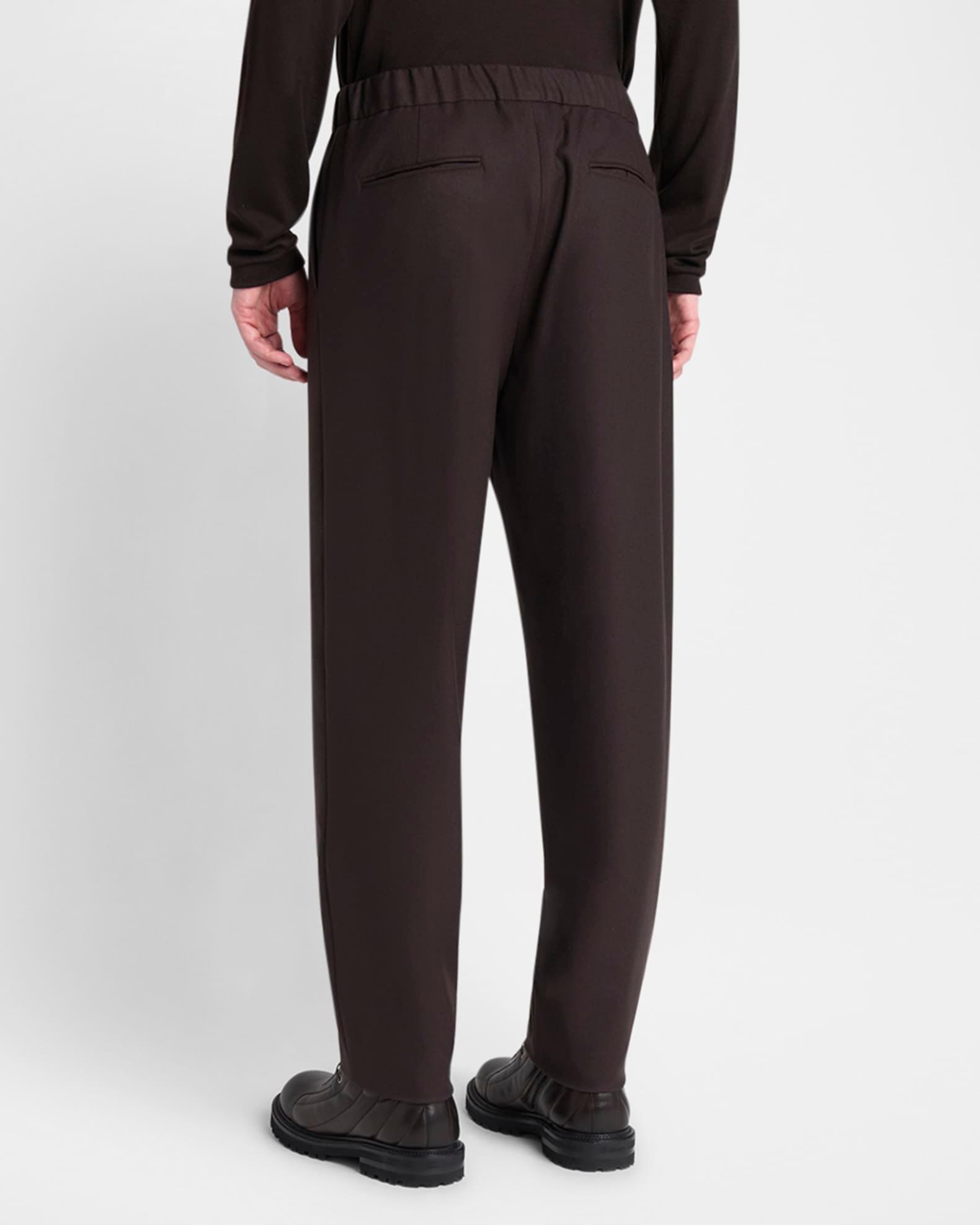 Men's Pleated Cashmere Stretch Drawstring Pants Product Image