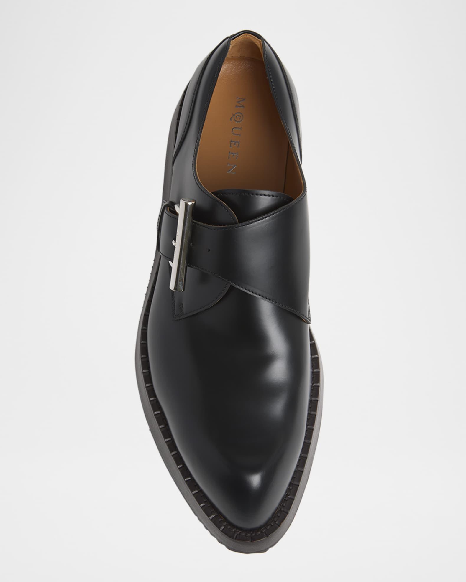 Men's T-Bar Leather Creeper Shoes Product Image