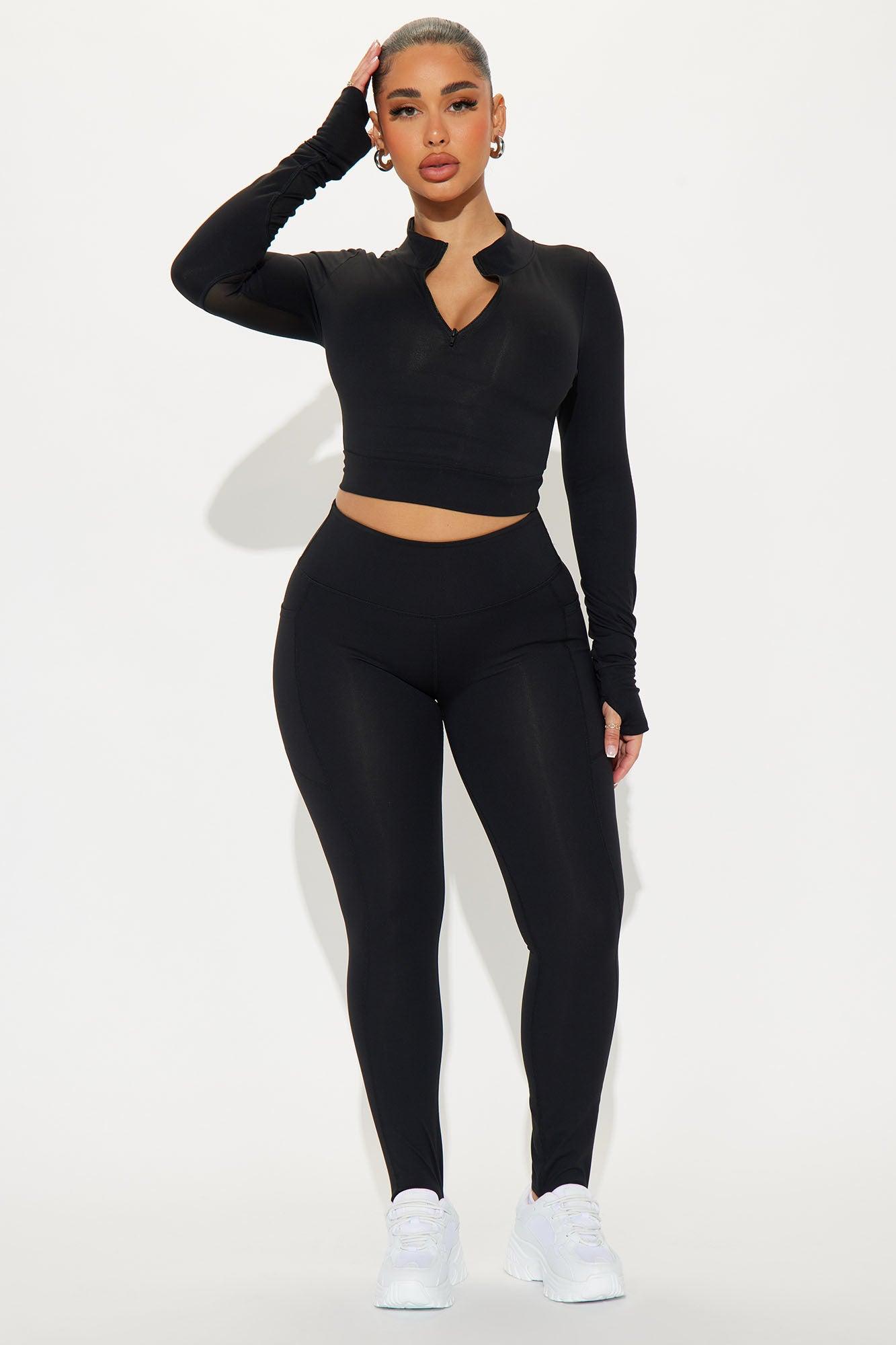 Jolie Super Soft Active Top - Black Product Image