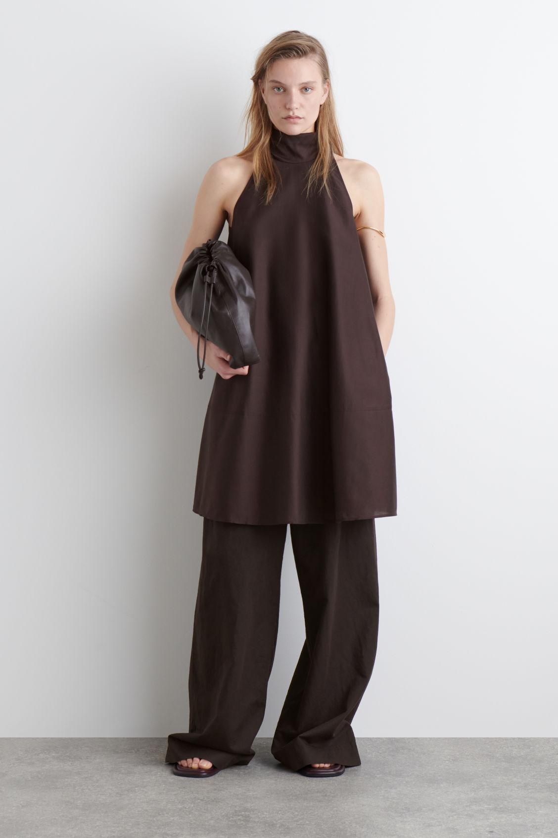 FLUID HALTERNECK MINI DRESS Product Image