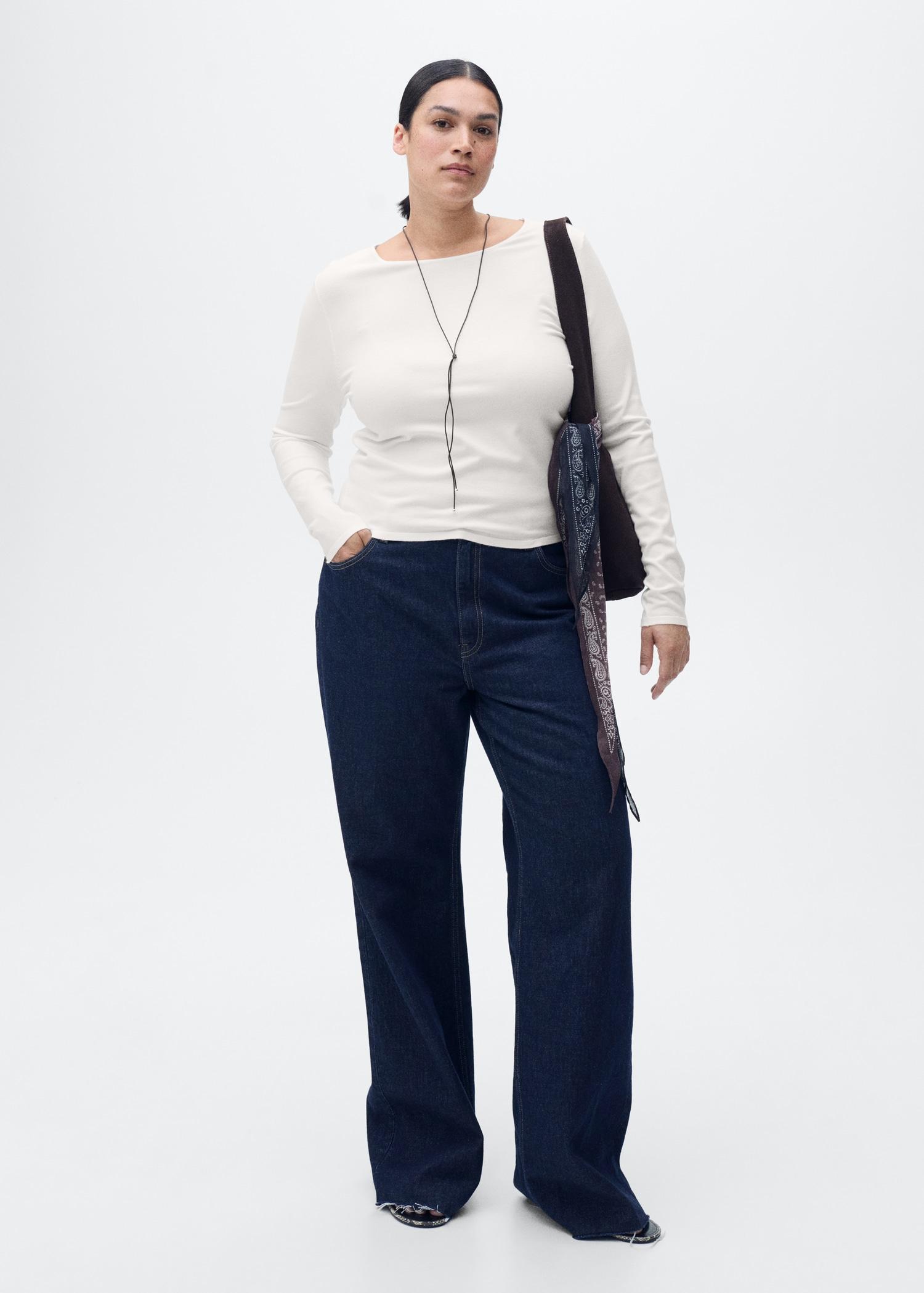 Fine-knit fitted sweater - Women | MANGO USA Product Image