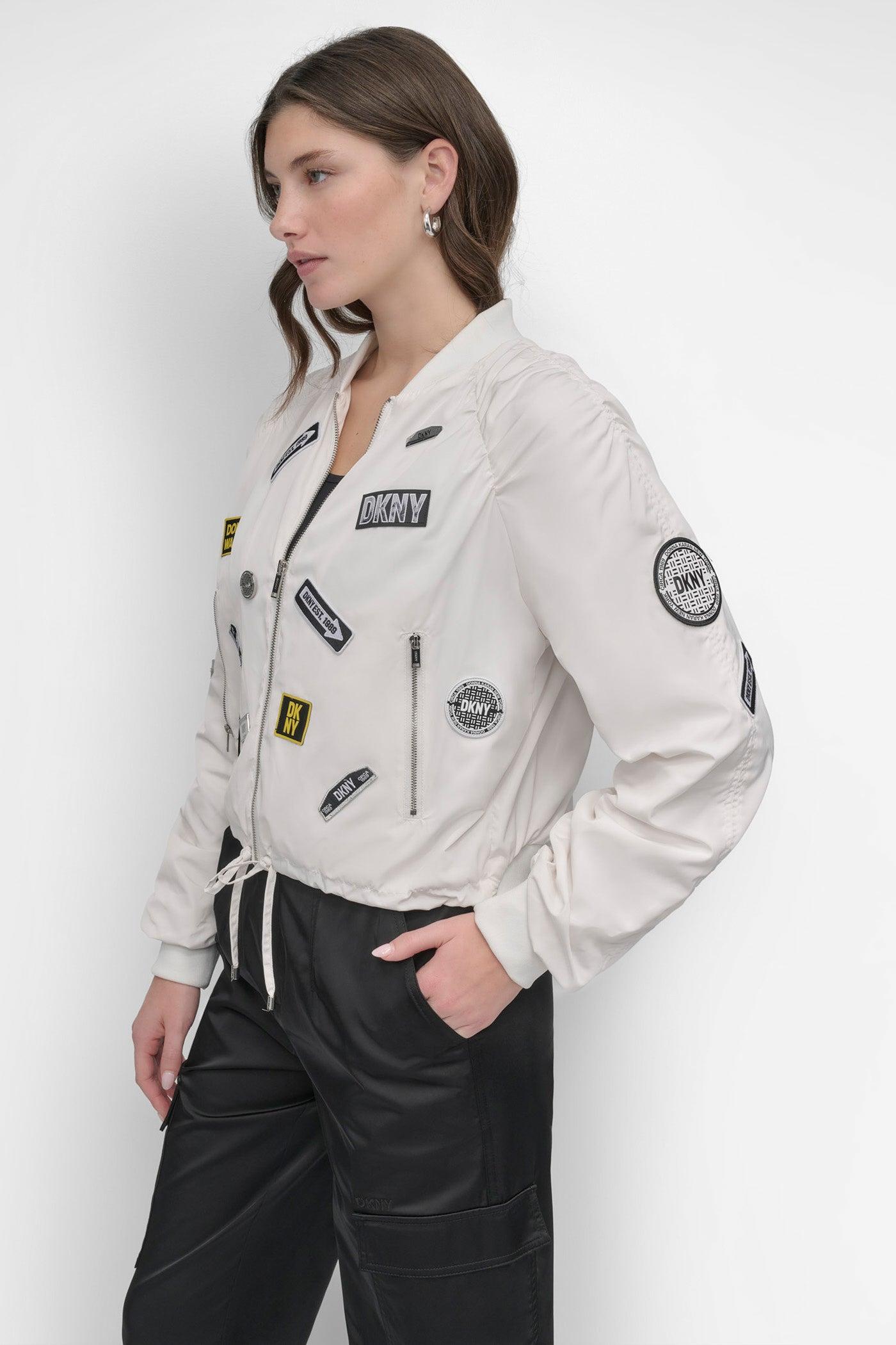 CROPPED EMBELLISHED BOMBER JACKET Product Image