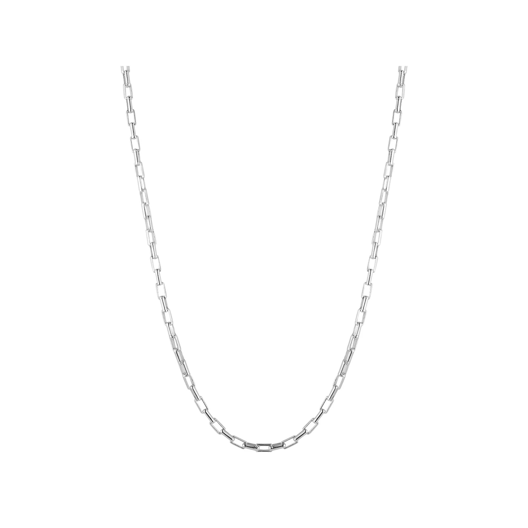 Sunkissed Sterling 14k Gold over Silver Square Long Link Necklace, Women's, Size: 18", Silver Tone Product Image