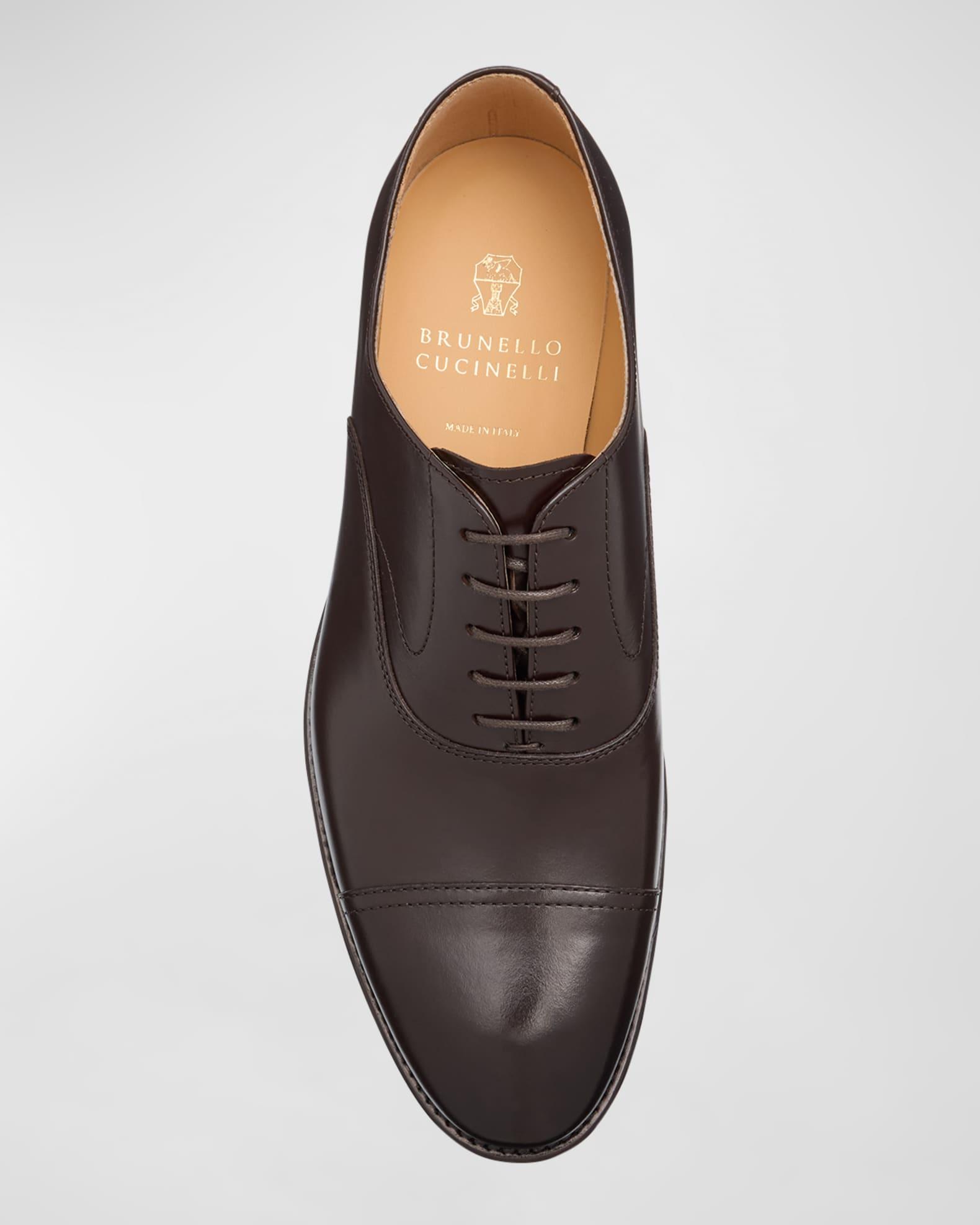 Men's Calf Leather Cap-Toe Oxfords Product Image