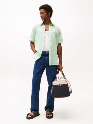 Regular Fit Pigment-Dyed Linen Shirt Product Image