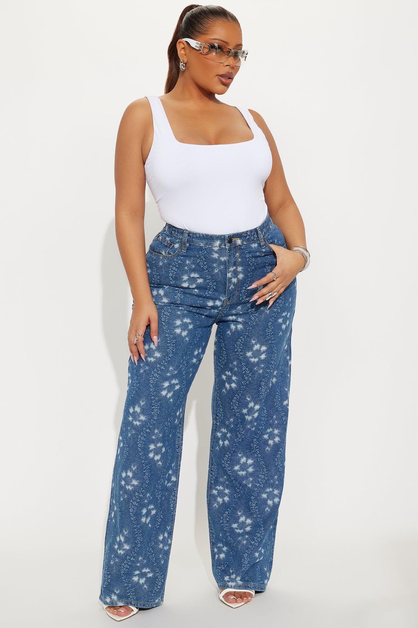 Kaleidoscope Dreams Straight Leg Jeans - Medium Wash Female Product Image