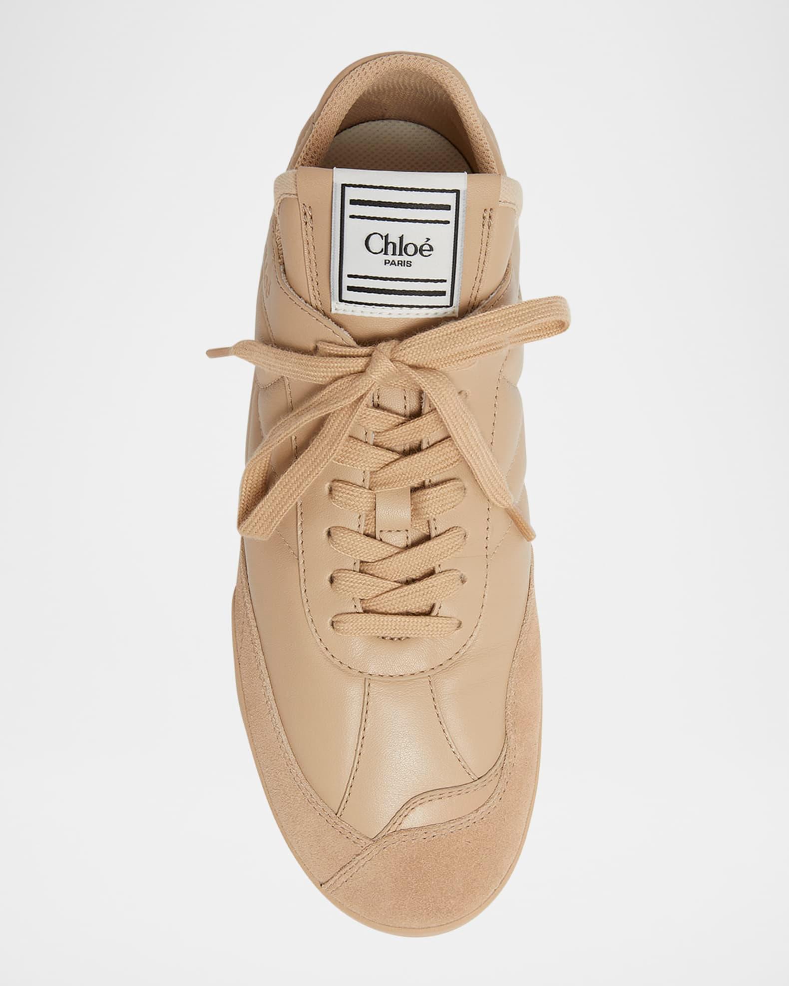 Kick Low-Top Mixed Leather Sneakers Product Image