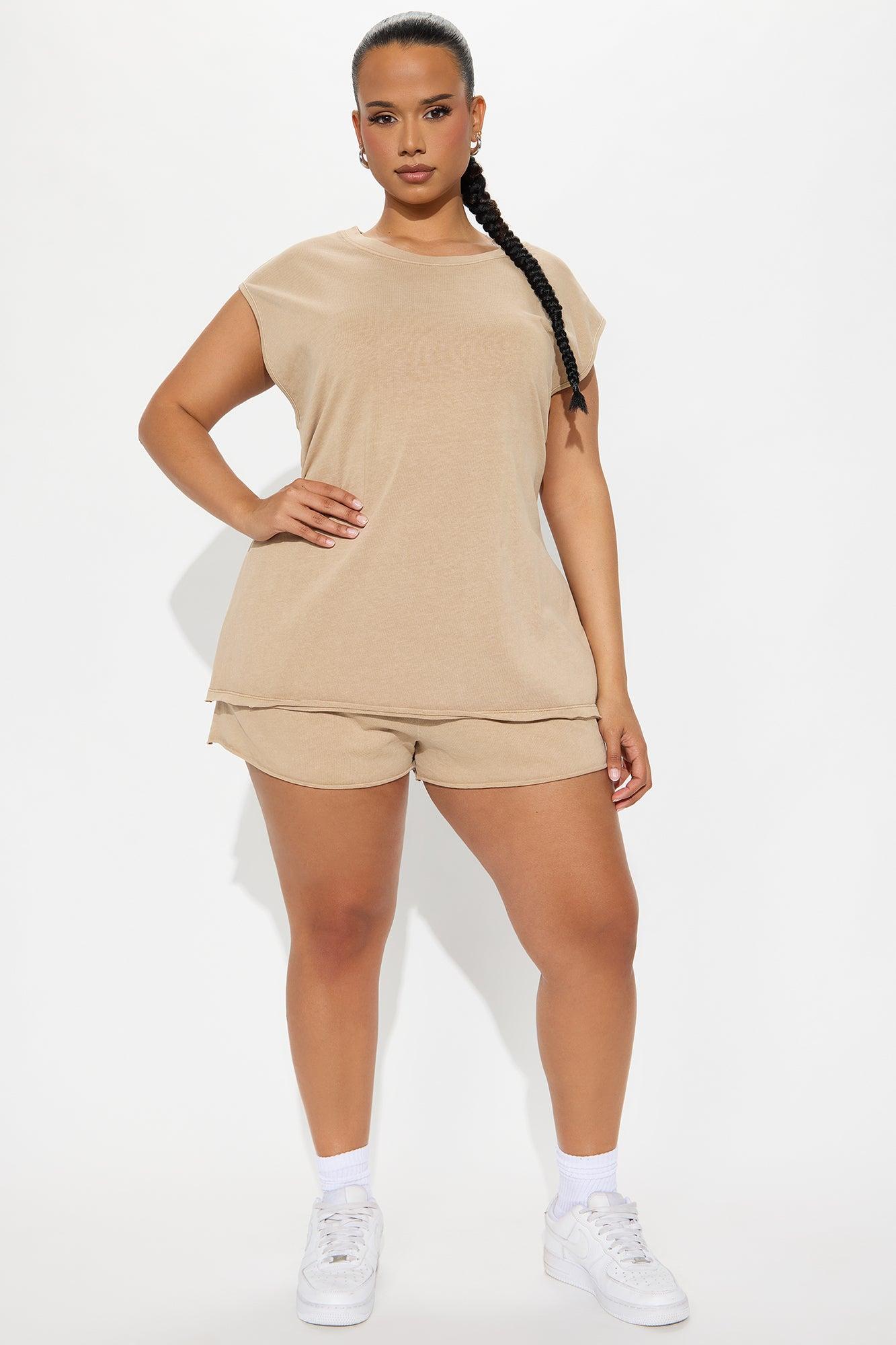 Get Ready With Me Short Set  - Taupe Product Image