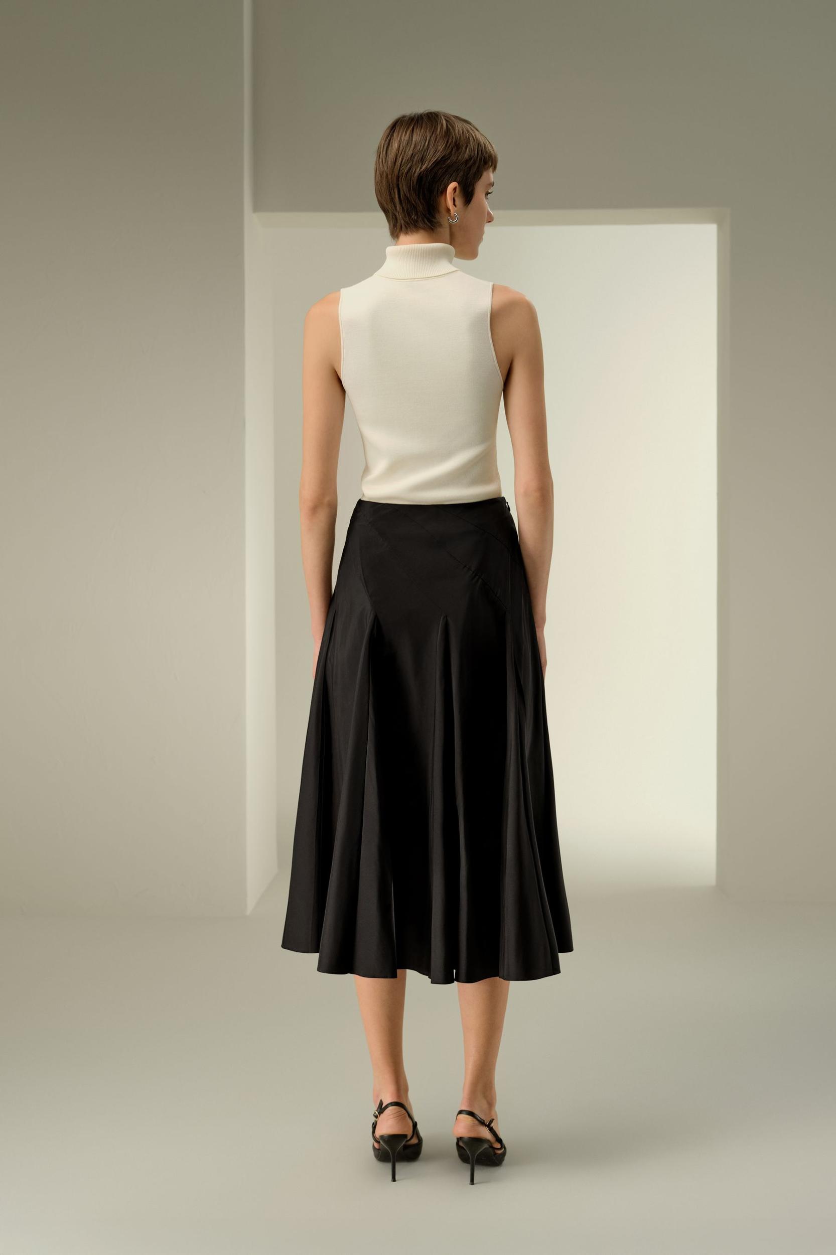 Mid Rise Silk Taffeta Circle Skirt Product Image