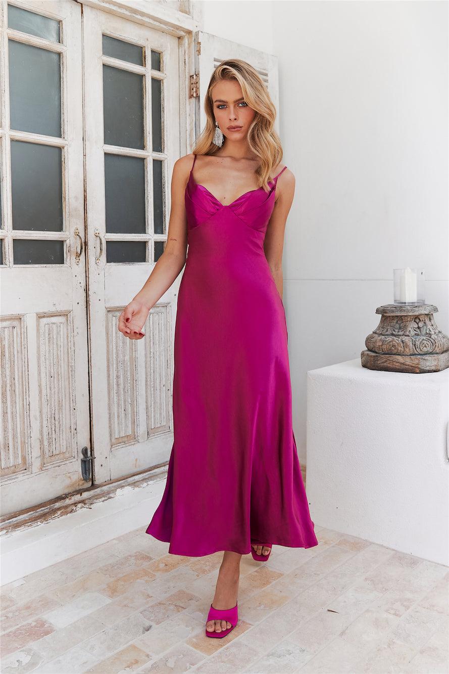 Lovely Escape Maxi Dress Fuchsia Product Image