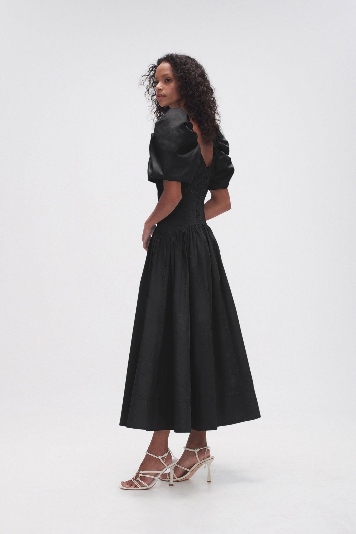 Gabrielle Plunge Midi Dress Product Image