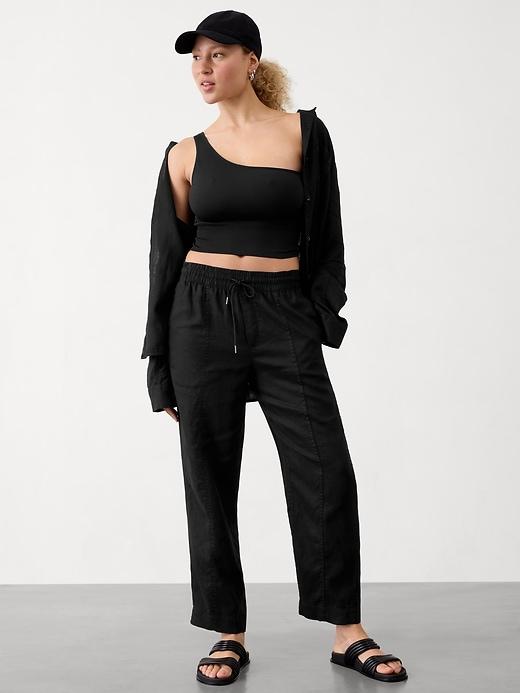 Retreat High Rise Linen Ankle Pant Product Image