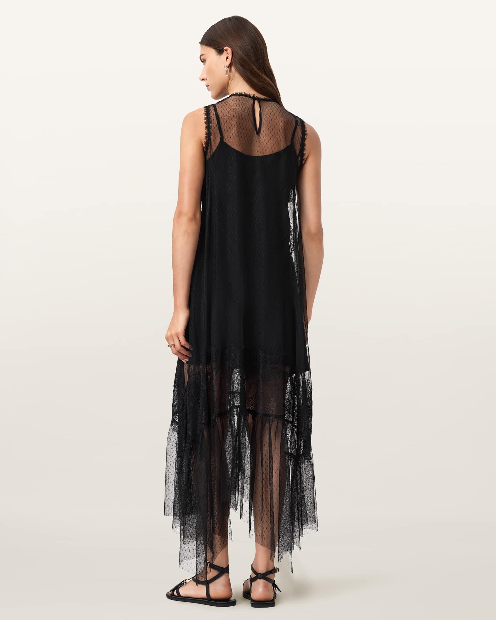 Clara Lace Trim Midi Dress Product Image