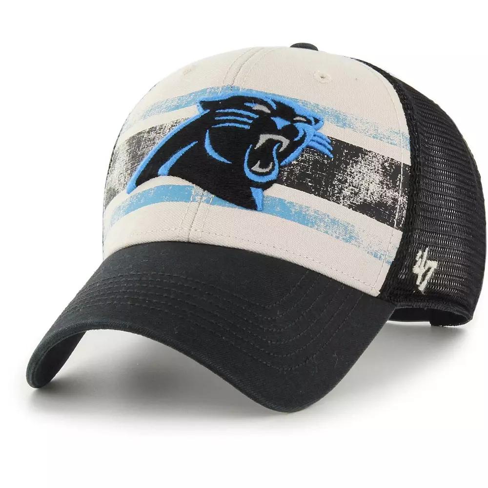 Men's '47 Cream Carolina Panthers Breakout MVP Trucker Adjustable Hat, Beige Product Image