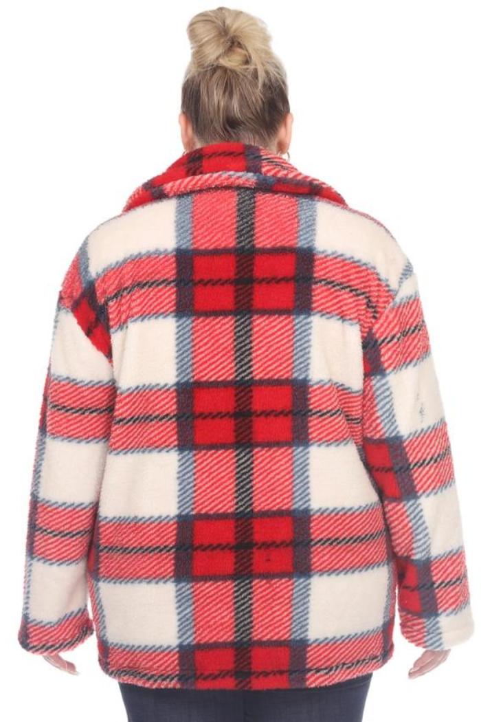 Plus Size Plaid Shacket Product Image