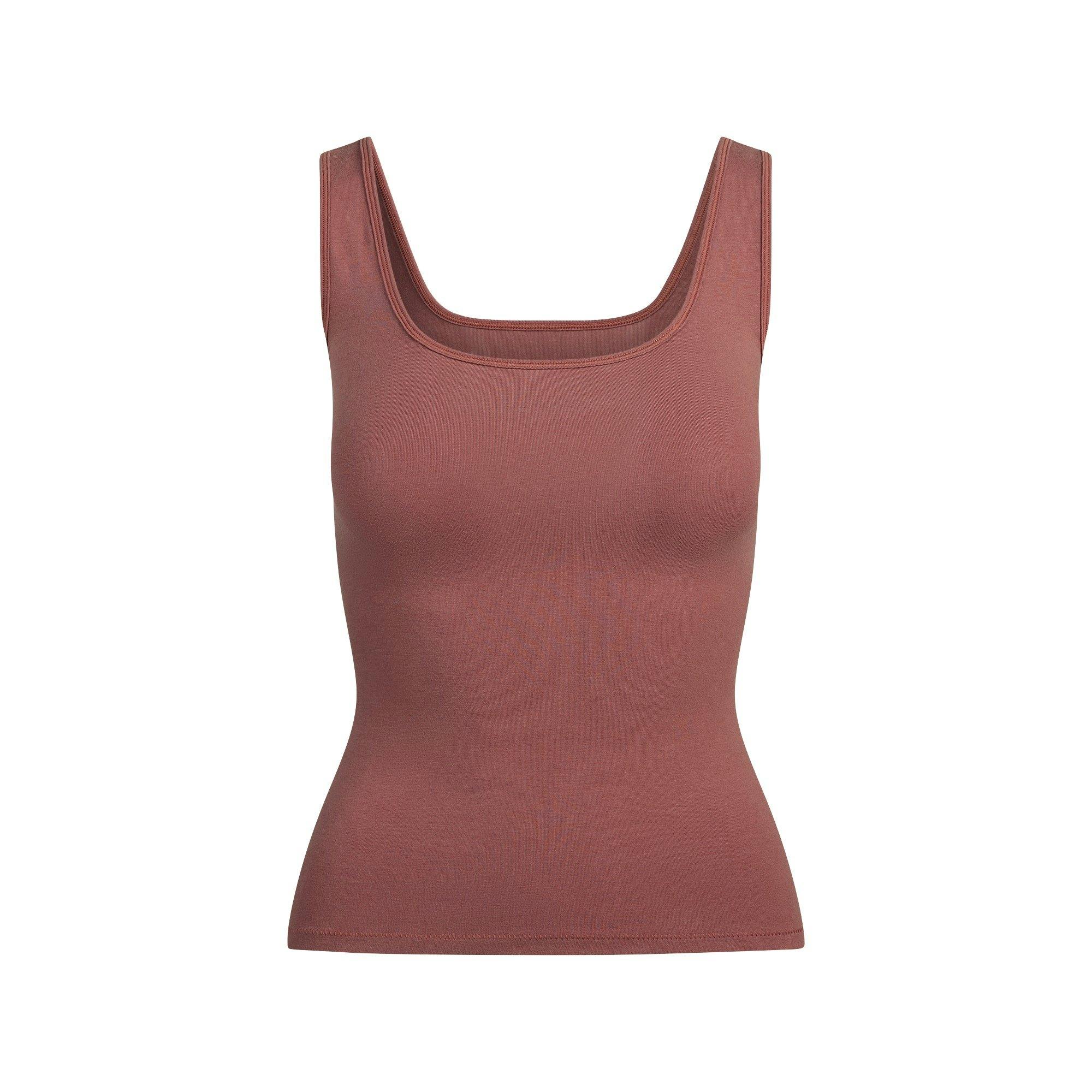 COTTON JERSEY TANK | REDWOOD Product Image
