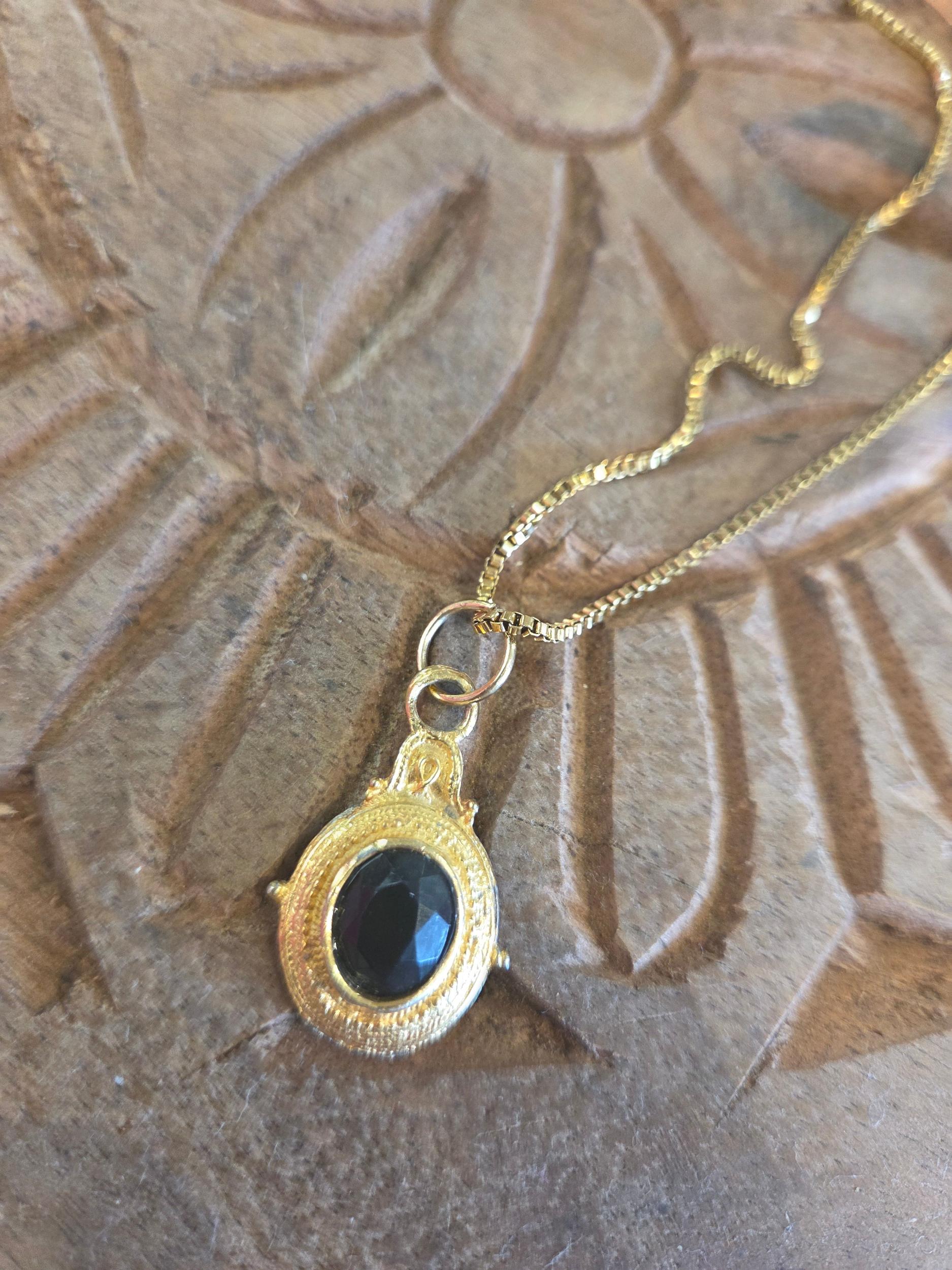 Vintage Inspired Onyx Necklace Product Image