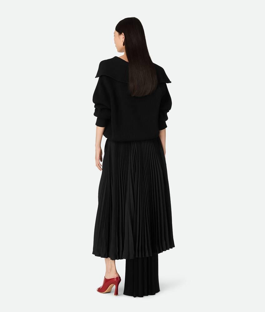 Women's Cotton Rib Jumper in Black Product Image