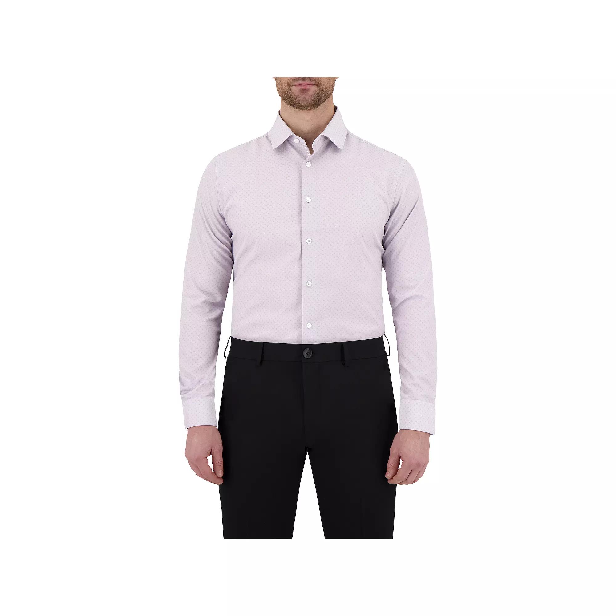 Men's Report Collection Slim-Fit Performance Dress Shirt, Size: 16.5-32/33, Pink Floral Print Product Image