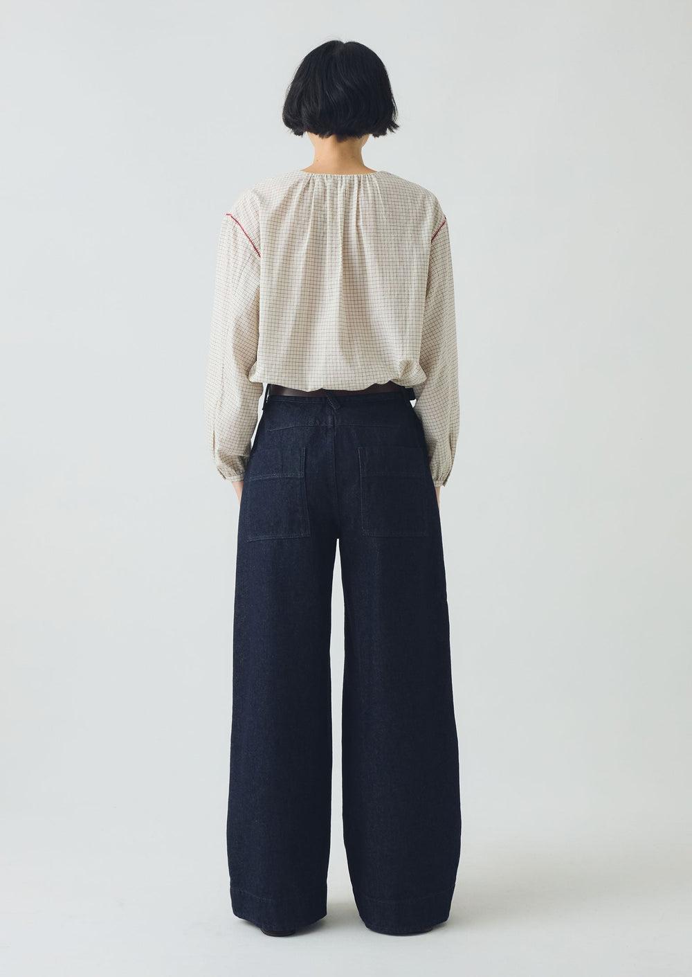 Wide Leg Denim Pants | Indigo Product Image